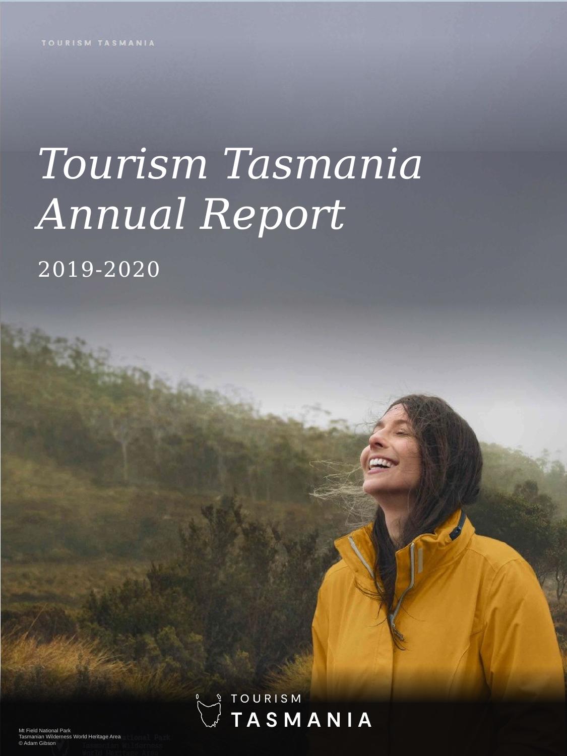 Tourism Tasmania Annual Report 2019-20 cover