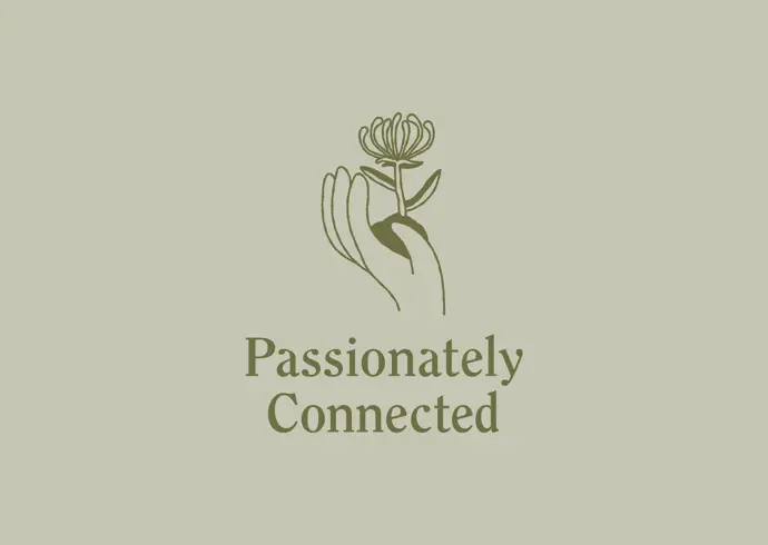 Illustration of a hand holding a native flower