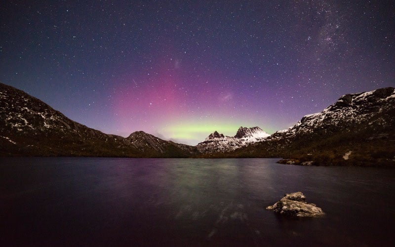 Aurora Australis over Cradle Mountain, Tasmania